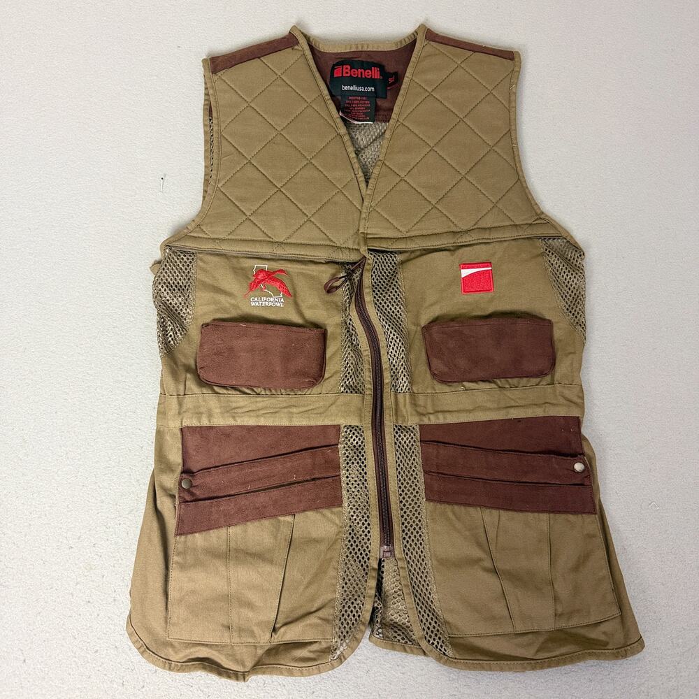Benelli California Waterfowl Shooting Vest Men’s XL Tan Brown Mesh Hunting
